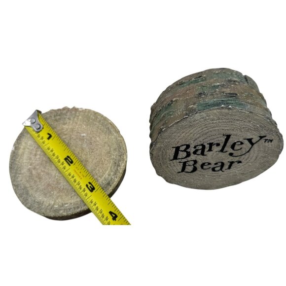 Vtg Wildlife Figurine Display Prop Barley Bear Grizzly Log Ceramic Cabin Rustic - Picture 8 of 11